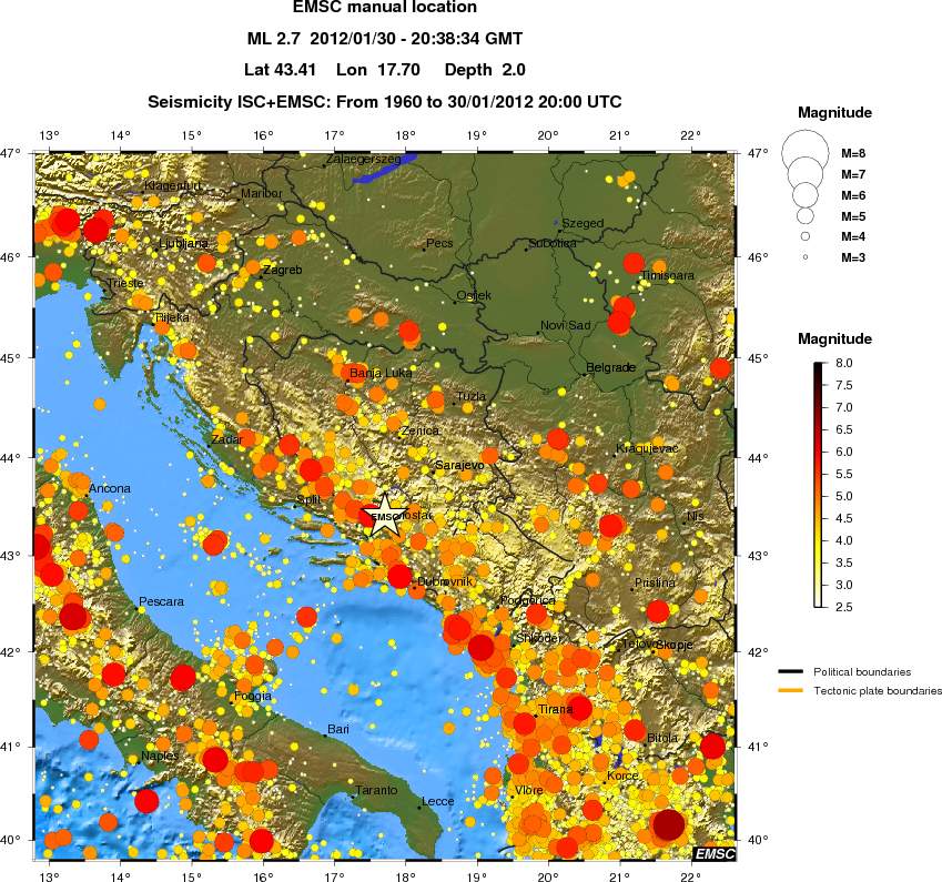 regional magnitude historical seismicity