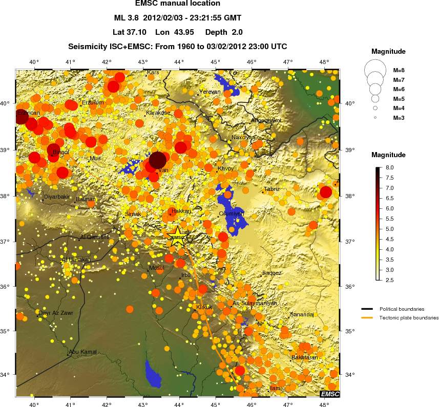 regional magnitude historical seismicity