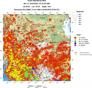 regional historical seismicity