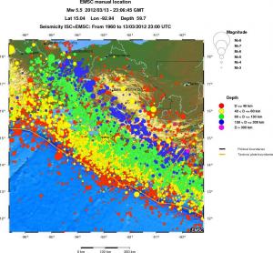 regional historical seismicity