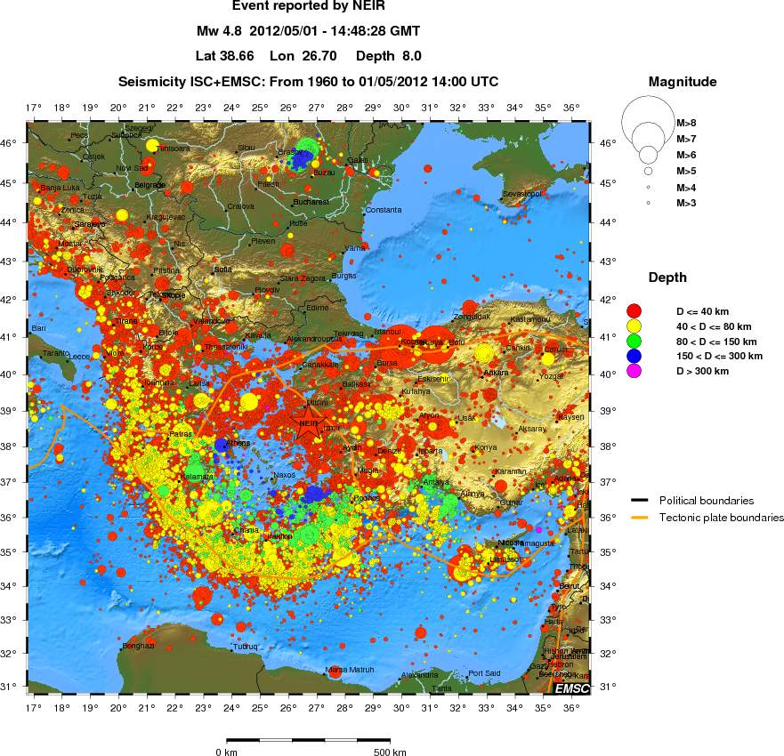 wide historical seismicity