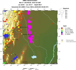regional historical seismicity