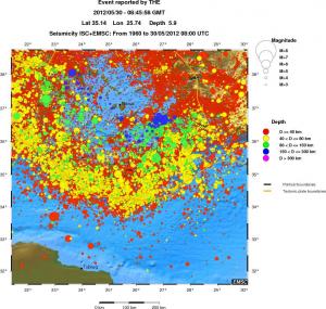 regional historical seismicity