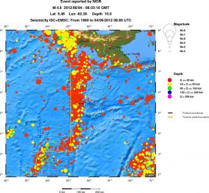 regional historical seismicity