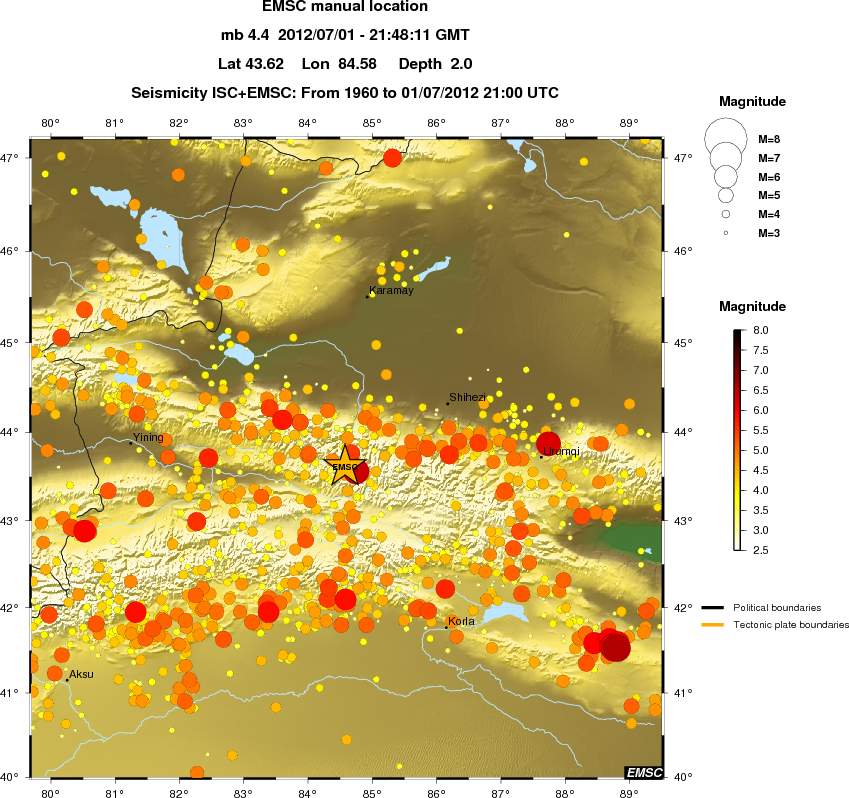 regional magnitude historical seismicity