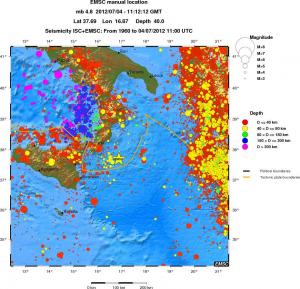 regional historical seismicity