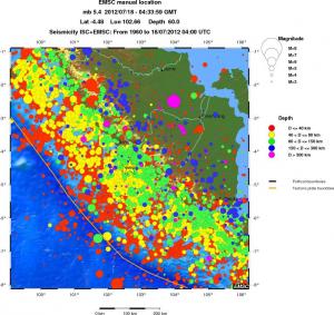 regional historical seismicity