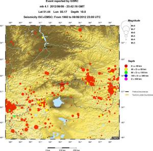 regional historical seismicity