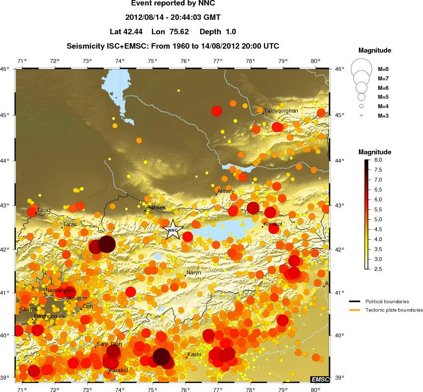 regional magnitude historical seismicity