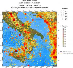 regional magnitude historical seismicity