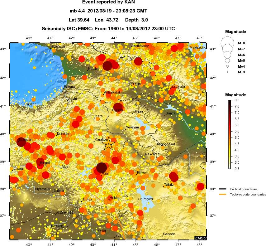 regional magnitude historical seismicity