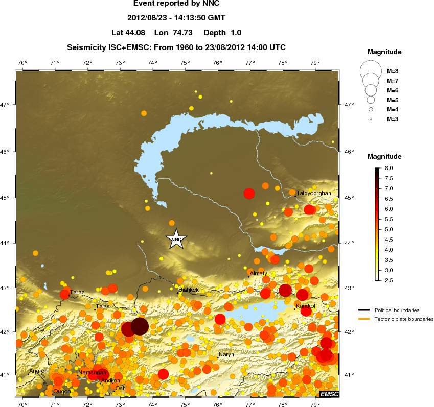 regional magnitude historical seismicity