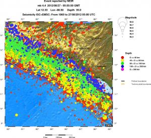 regional historical seismicity