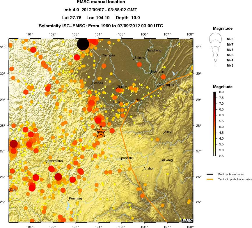 regional magnitude historical seismicity