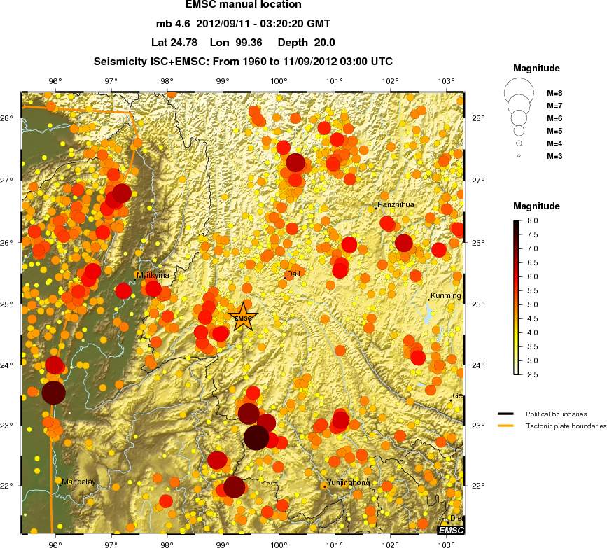 regional magnitude historical seismicity