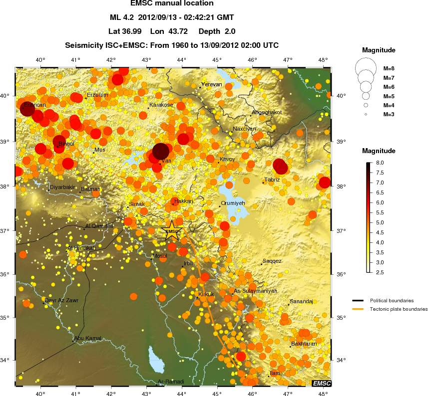 regional magnitude historical seismicity