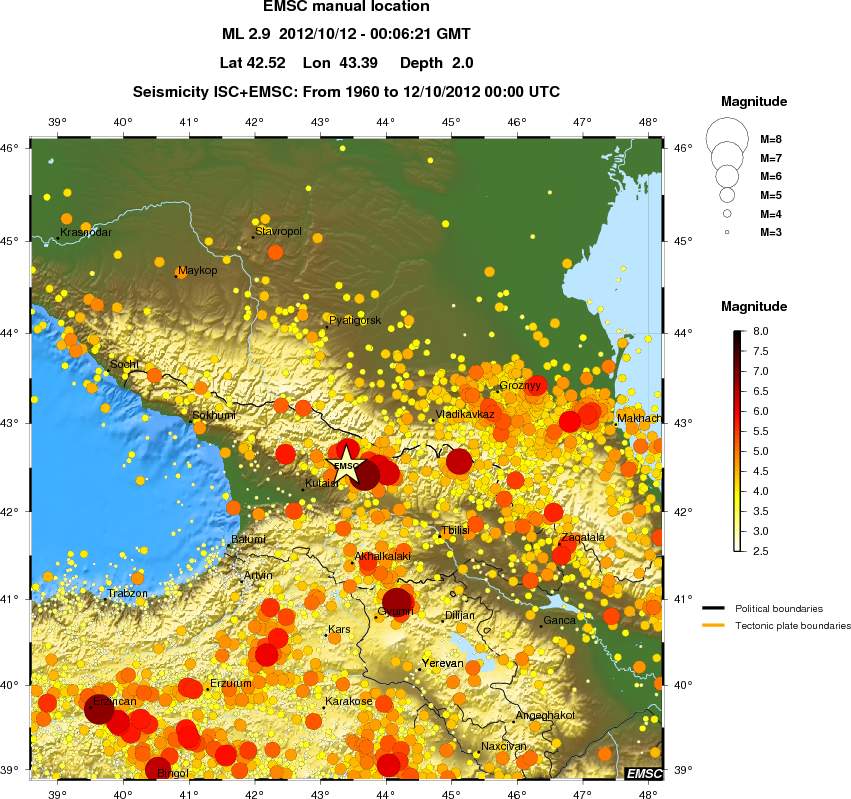regional magnitude historical seismicity