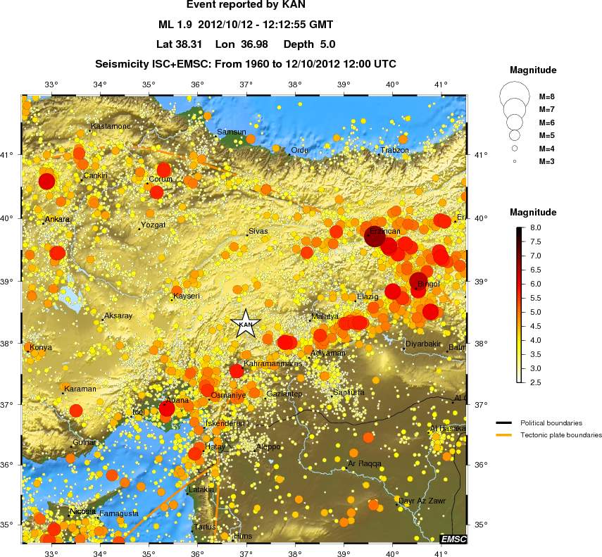 regional magnitude historical seismicity