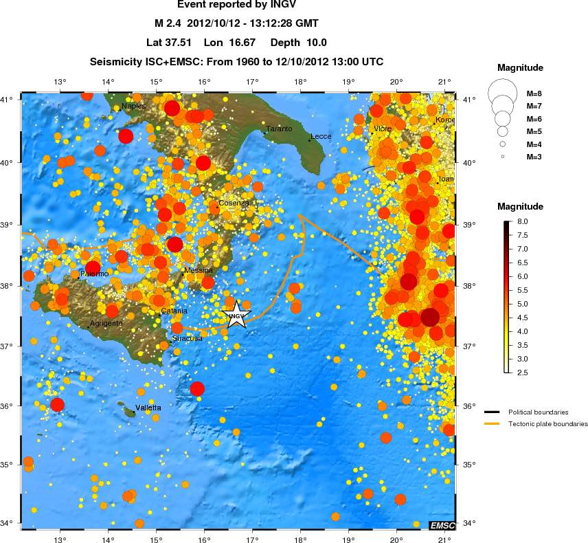 regional magnitude historical seismicity