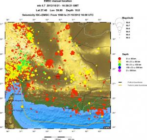 regional historical seismicity