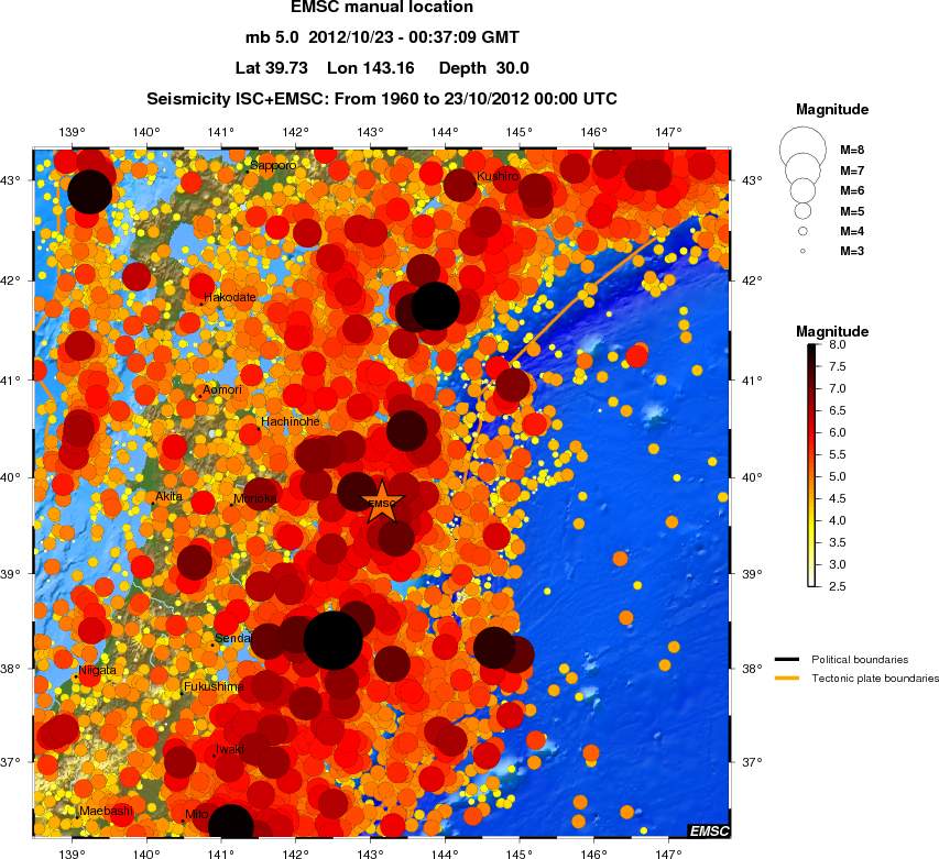 regional magnitude historical seismicity