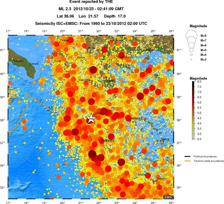 regional magnitude historical seismicity