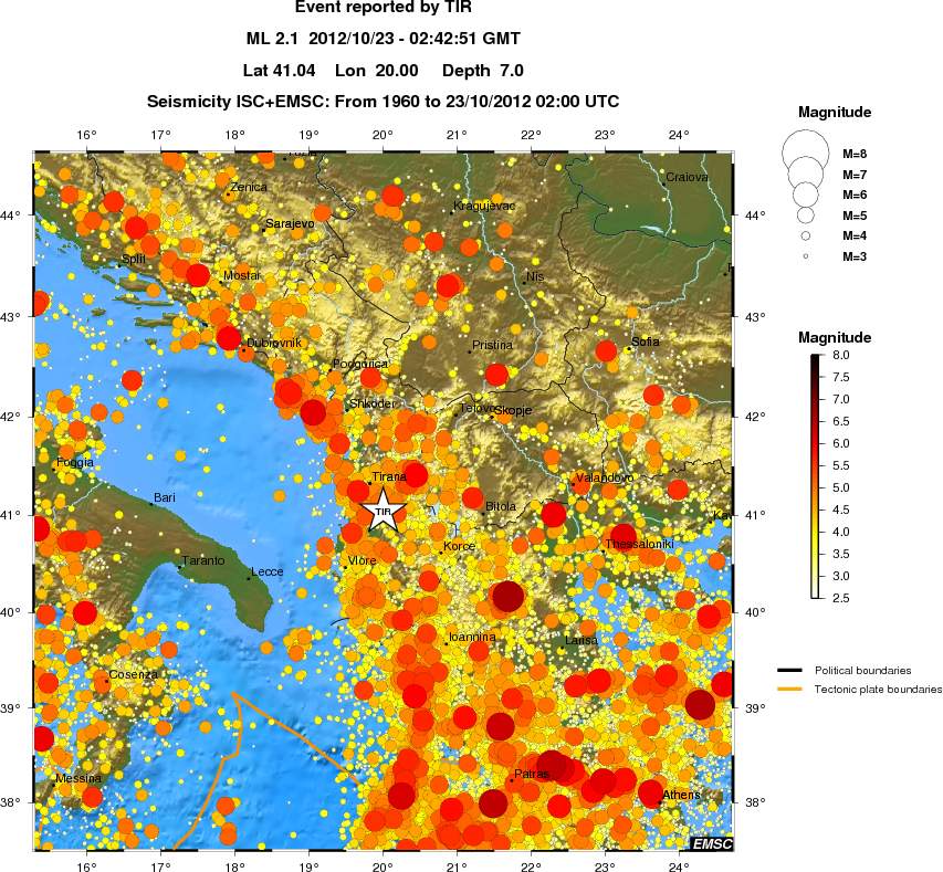 regional magnitude historical seismicity