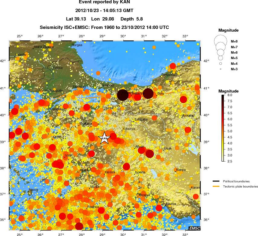 regional magnitude historical seismicity