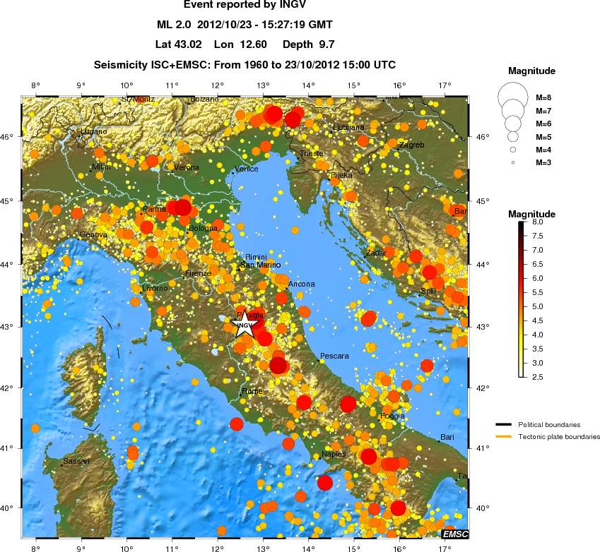 regional magnitude historical seismicity