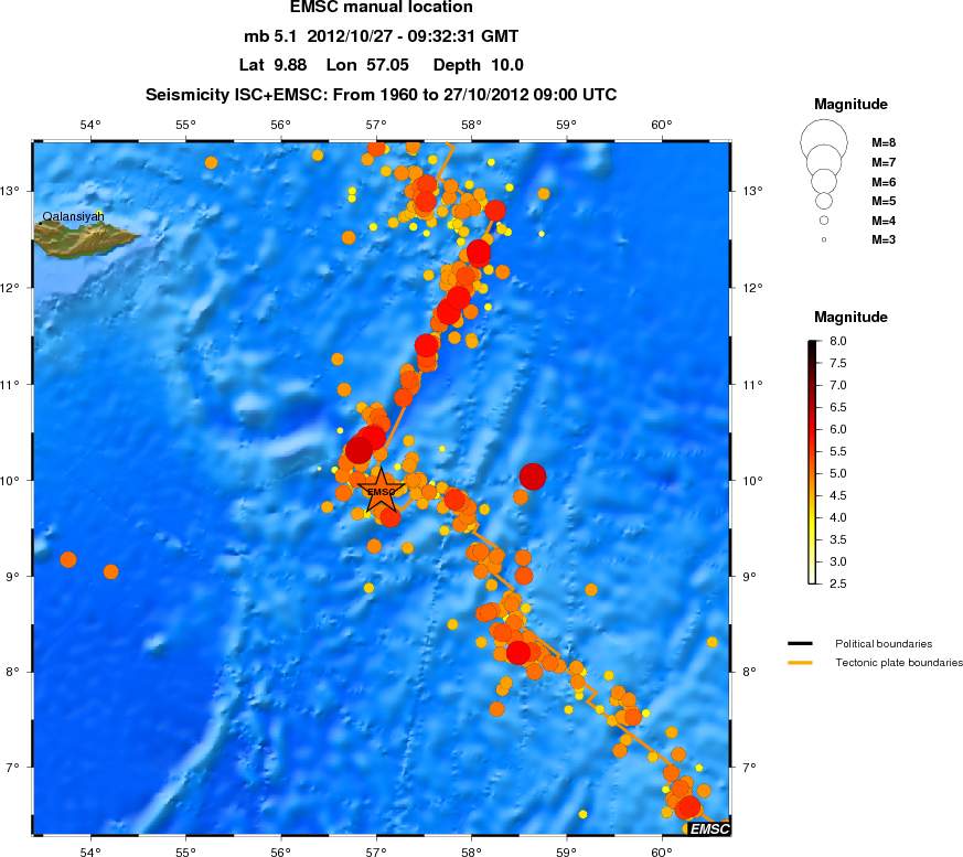 regional magnitude historical seismicity