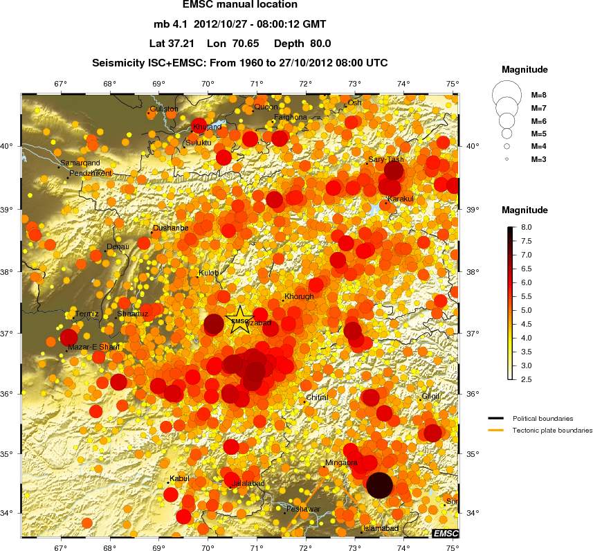 regional magnitude historical seismicity