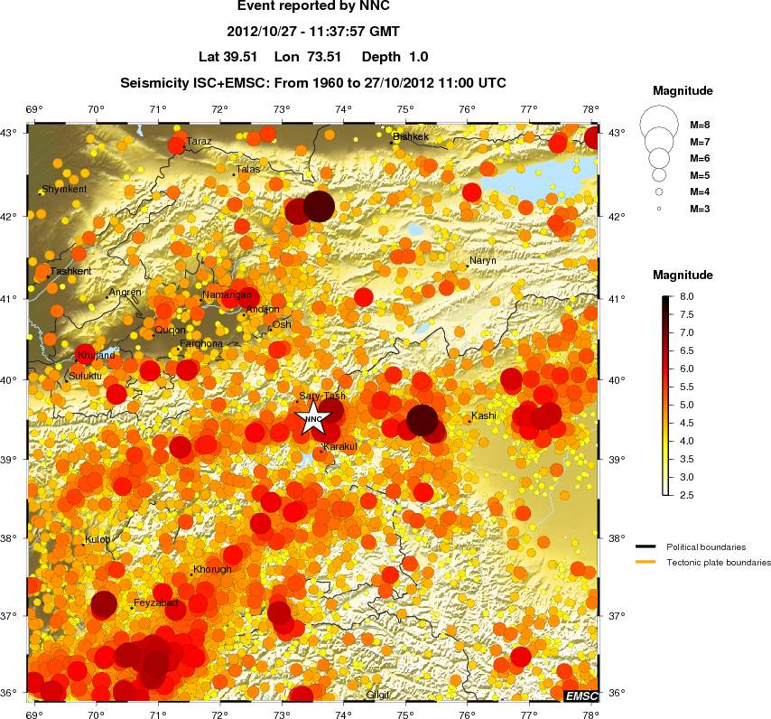 regional magnitude historical seismicity