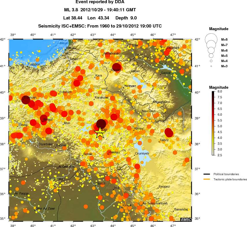 regional magnitude historical seismicity