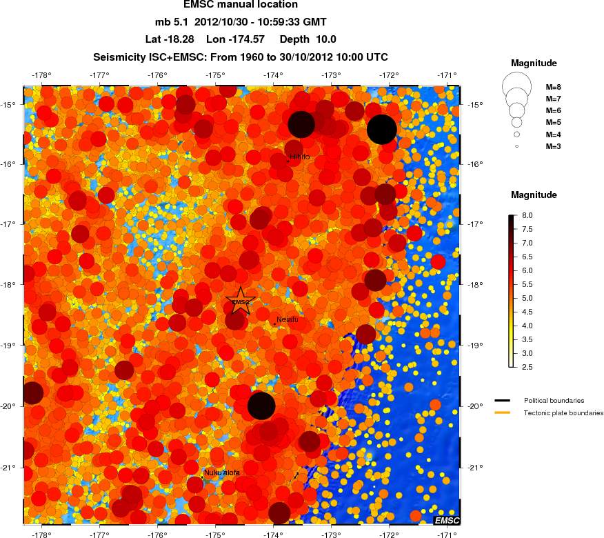 regional magnitude historical seismicity