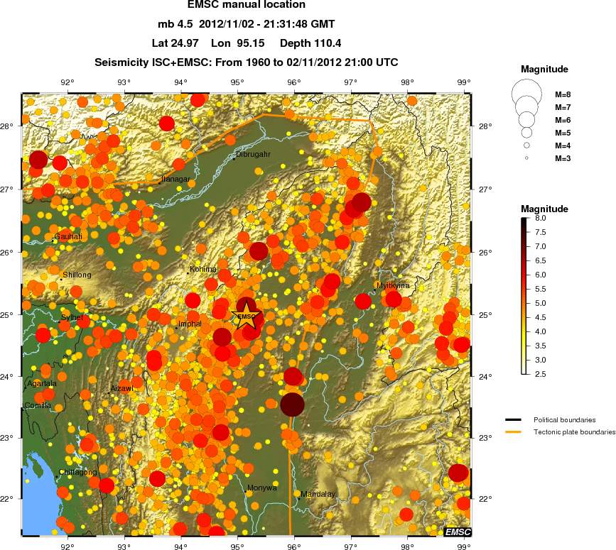 regional magnitude historical seismicity