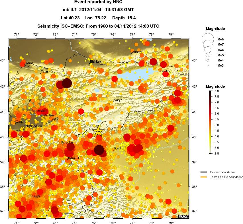 regional magnitude historical seismicity