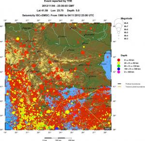 regional historical seismicity