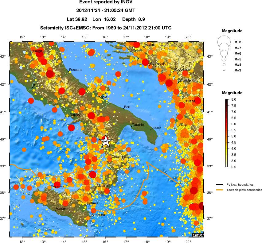 regional magnitude historical seismicity