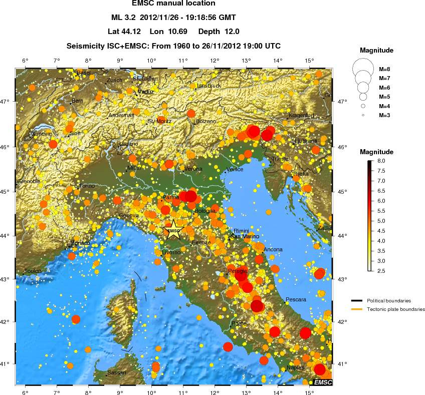 regional magnitude historical seismicity