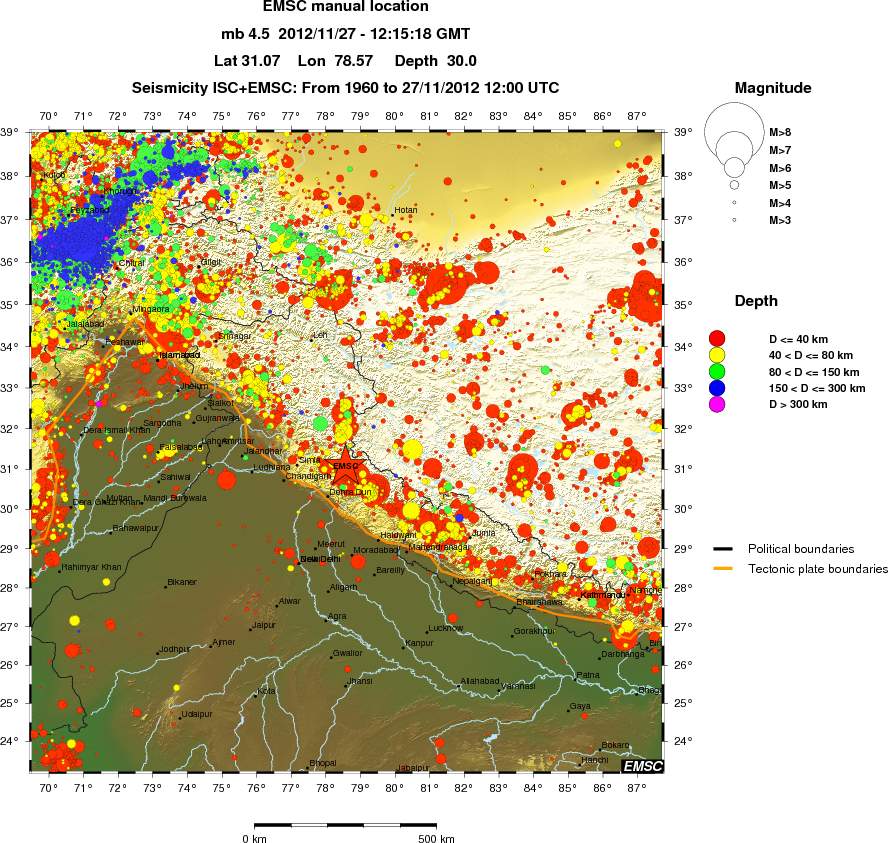 wide historical seismicity