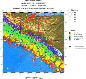regional historical seismicity