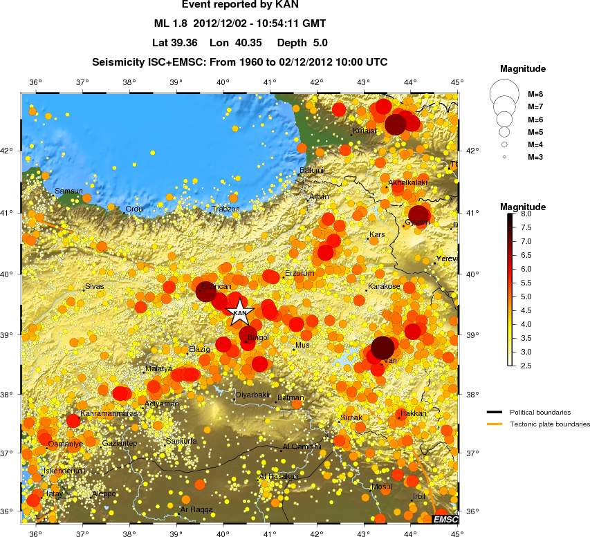 regional magnitude historical seismicity