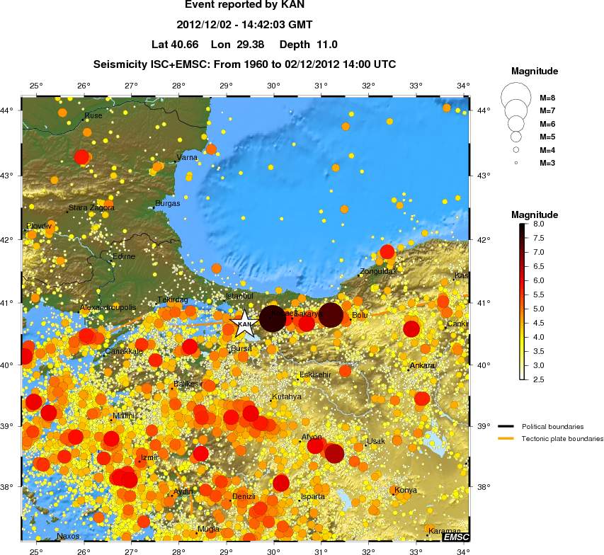 regional magnitude historical seismicity