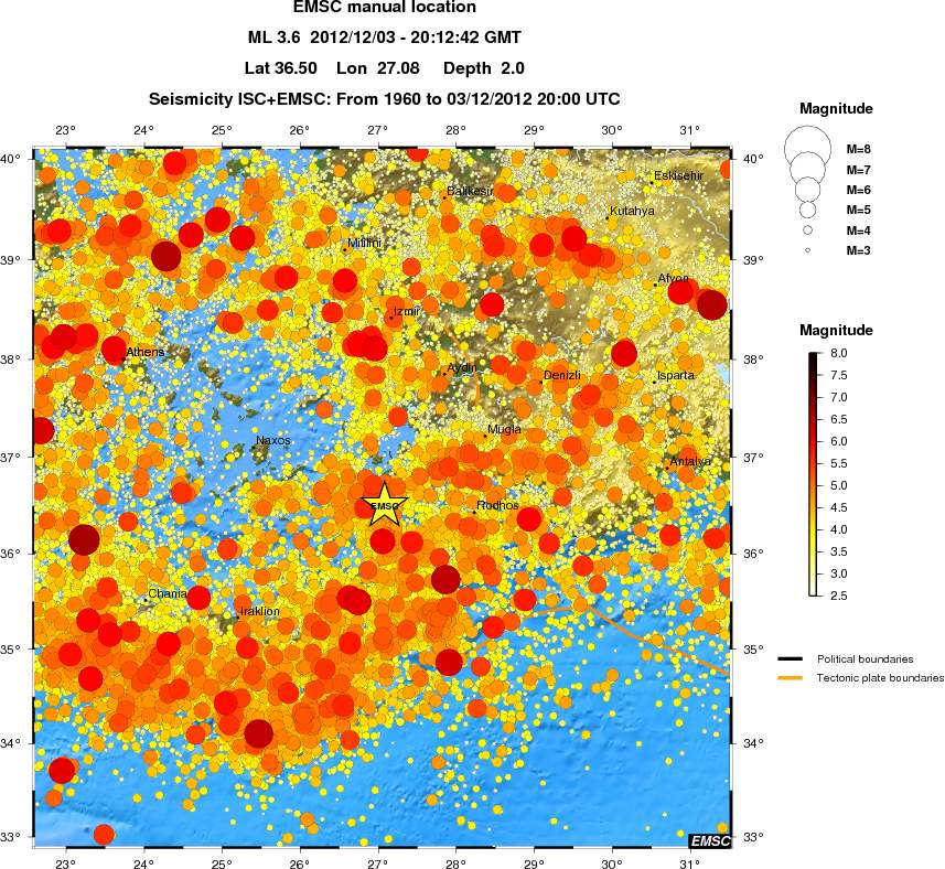 regional magnitude historical seismicity