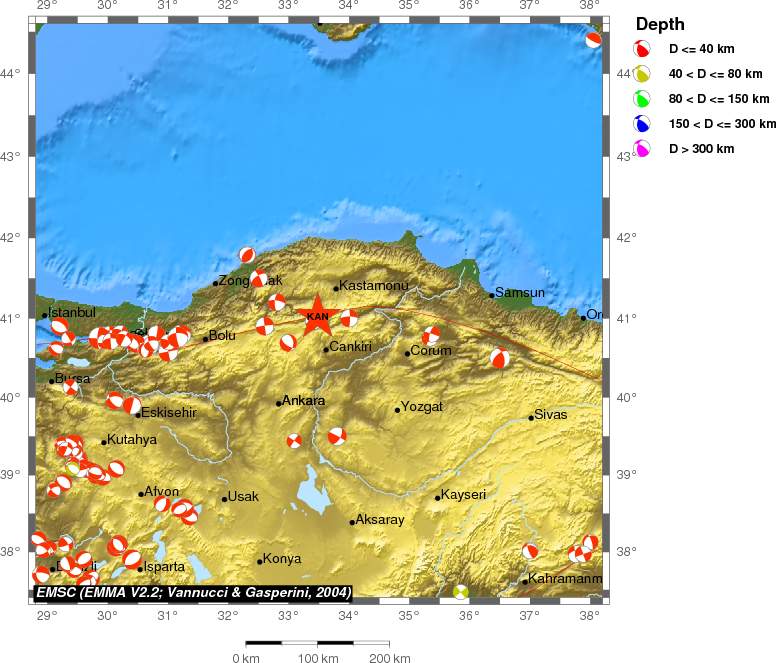 Regional moment Tensor