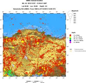 regional historical seismicity