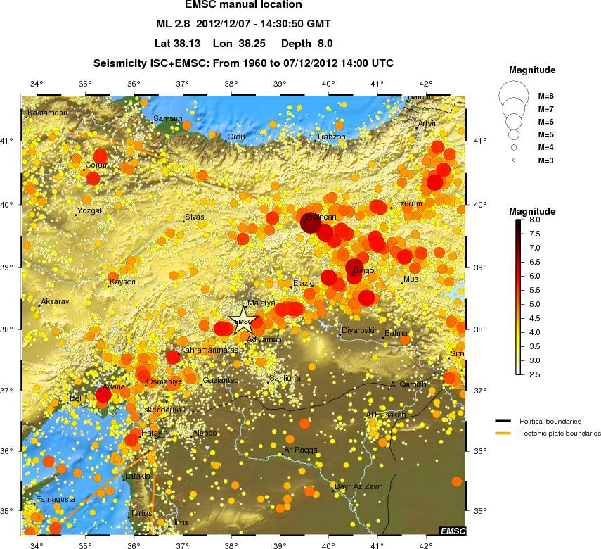 regional magnitude historical seismicity