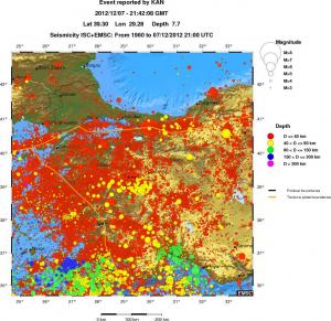regional historical seismicity