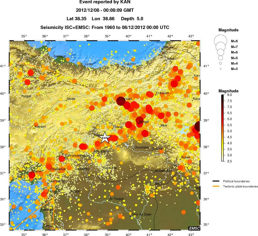 regional magnitude historical seismicity