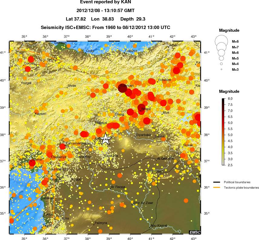 regional magnitude historical seismicity